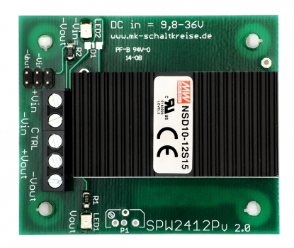 Spannungswandler-Platine "SPW10-12", 12V, 10W